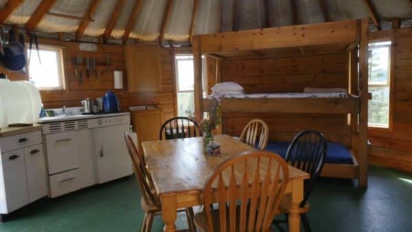 Yurt Kitchen bunk beds