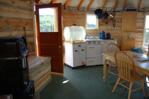 Hunting Yurt - Kitchen & Doorway